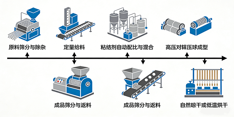 Coal powder briquetting process